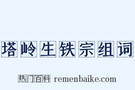 塔岭生铁宗组词是什么意思的图片